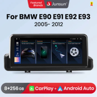 Junsun Wireless CarPlay Andorid Auto Car Radio For BMW E90 E91 E92 E93 2005 - 2012 Multimedia DSP GPS 2din Autoradio