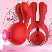 Clit Sucker Silicone Rabbit Vibrator Clitoris Stimulation Nipples Massage Oral Sex Toys For Women Masturbation Adult Products