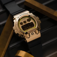 【CASIO 卡西歐】G-SHOCK 25周年 6900系列 金屬手錶(GM-6900G-9)