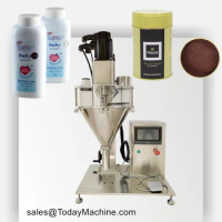 Semi Automatic Flour Sesame Coffee Curry Cocoa Milk Powder Packing Can Jar Bottle Filling Machine