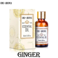 oroaroma natural Ginger essential oil body warm dissipate blood stasis growth hair Ginger oil