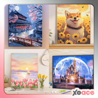 40x50 Canvas Paint By Number Kit Painting By Numbers DIY Lukisan Seri S Scenery