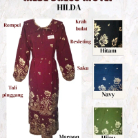 [COD]Midi dress by hilda//midi rayon//midi busui//midi motif//midi dress//midi lengan panjang/rayon 