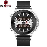 806 KADEMAN Luxury Fashion Watch Men Sports Watch Fashion Military Wristwatches 3ATM Casual Leather Outdoor Relogio Masculino