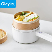 Olayks Electric Cooker 1.5L 2L Home Rice Cooker Multifunctional Smart Mini Electric Hot Pot For Dormitory Small Noodle Pot