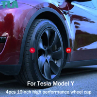 4PCS HubCap Sport Performance Wheel Caps Replacemen Hub cap Full Rim Cover Car Accessories For Tesla Model Y 19 Inch 2018-2023