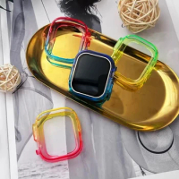 Transparent Cover Soft For Apple Watch Case Ultra 2 49mm 41mm 45mm Protective Shell Frame For iWatch Series 9 8 7 6 5 4 SE 40mm