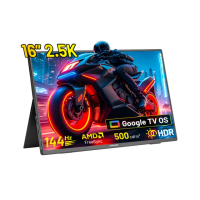 【REAICE】美國Kinhank16型IPS可攜式Google TV/外接螢幕(Switch可攜式螢幕/移動式顯示器/遙控器/智慧聯網)