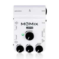 JOYO MOMIX Portable Sound Card Guitar Microphone Keyboard Recording Live Streaming Instrumental Performance Audio Mixer