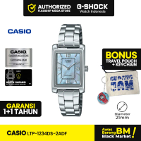 Jam Tangan Wanita Casio LTP-1234DS-2ADF Blue Analog Rantai Original