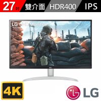 LG 樂金 27UP600-W 27型 IPS 4K高畫質編輯螢幕(HDR400/FreeSync/廣色域)