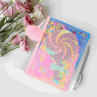 Lollipop Notebook Diary Fluffy Accessory Daily Use Writing Journal Student Books Multi-function Cartoon The