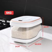 Angola Tempat Penyimpanan Beras Serbaguna E28/E30 Rice Dispenser Box - 5kg Wadah