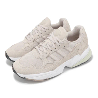 【adidas 愛迪達】休閒鞋 Falcon W 女鞋 粉 白 復古 緩衝 麂皮 愛迪達(IE8203)