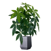 Large Artificial Monstera Tree Plastic Palm Leaves Fake Banyan Plants Brnch Green Lucky Tree For Home Garden Outdoor Party Decor