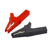1/5/10pcs 30A Alligator Clip Crocodile Electrical Clamp Testing Probe Meter For Multimeter Pen Test Lead Cable Insulated Car Van
