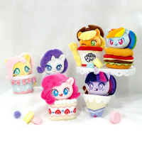 Miniso Kawaii My Little Pony Anime Genuine Food Party Series Plush Doll Girly Heart Cute Plush Toys Girl Birthday Gift