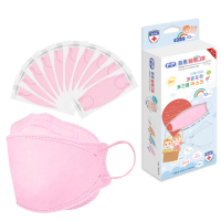 【普惠】韓版KF94魚型4D立體醫用口罩(兒童．蜜粉紅10片/盒)