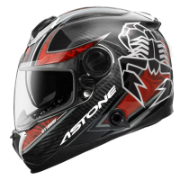 【ASTONE】GT1000F AC9 蠍子 透明碳纖/紅(碳纖維 全罩式 安全帽)