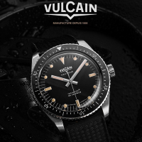 VULCAIN 窩路堅 潛水員系列 大三針 自動上鍊機械錶-660170A07.BAC243