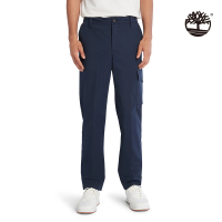 【Timberland】男款深藍色彈性修身智能恆溫錐形長褲(A682W433)