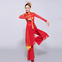 Chinese costume hanfu yangko costume female adult hmong ethnic style dance costume for woman