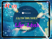 Bộ 41 brush ánh sáng lấp lánh Procreate - Glow Procreate Brushes