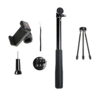 For Insta360 one Aluminum Tripod Adapter mount+Telescope Pole Selfie Stick Handheld Monopod For 360 VR GoPro Xiaomi Yi Camera