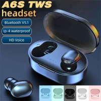A6S TWS Wireless Bluetooth Headset With Microphone Sports Earbuds Earphones Noise-cancelling Earplug Mini Headphones Hands-free