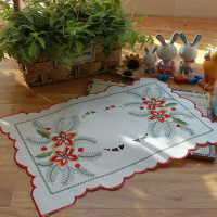新品外貿原單歐式簡約布藝餐桌墊盤墊花瓶飾品墊茶盤蓋布裝飾巾