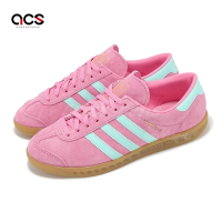 adidas 休閒鞋 Hamburg W 女鞋 粉紅 藍 復古 麂皮 膠底 愛迪達 IH5459